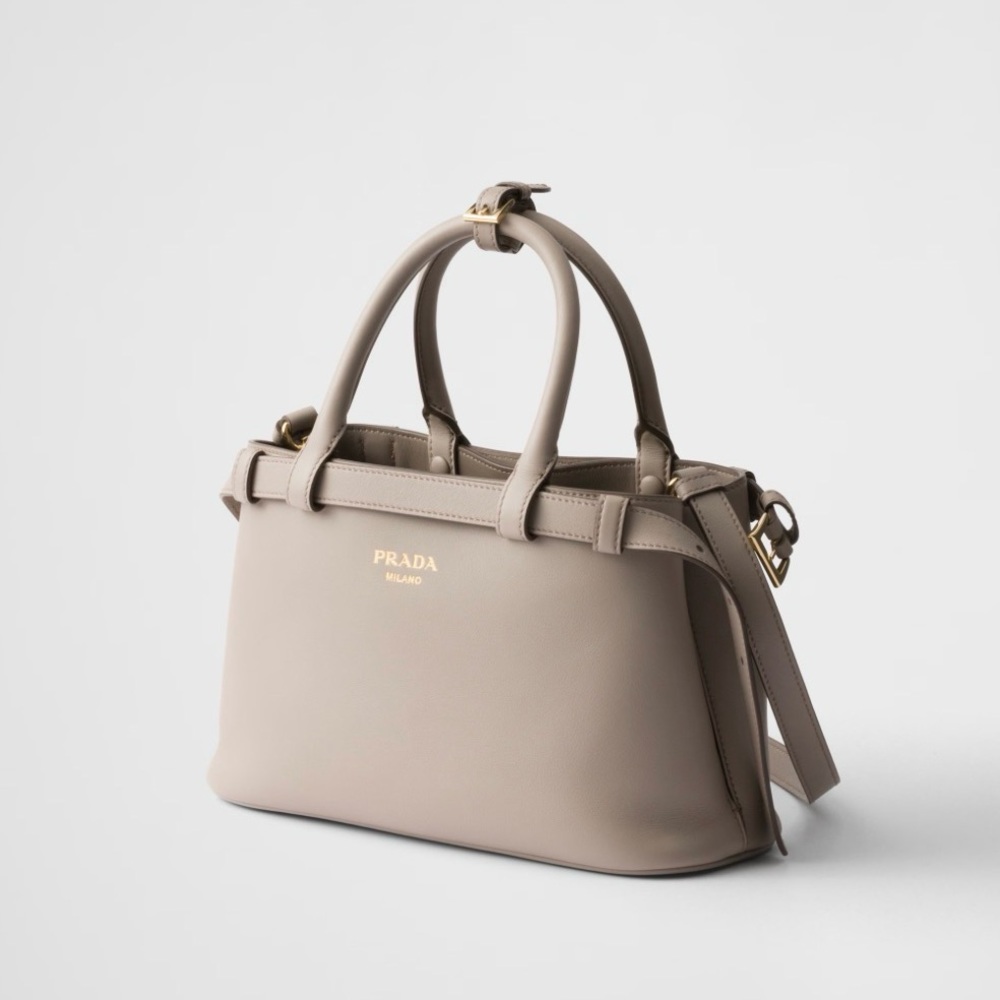 Prada buckle small leather handbag - Authentic